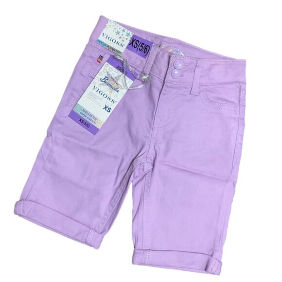 Vigoss Girls Jean Shorts Bermuda Purple Size XS NWT - Picture 1 of 5